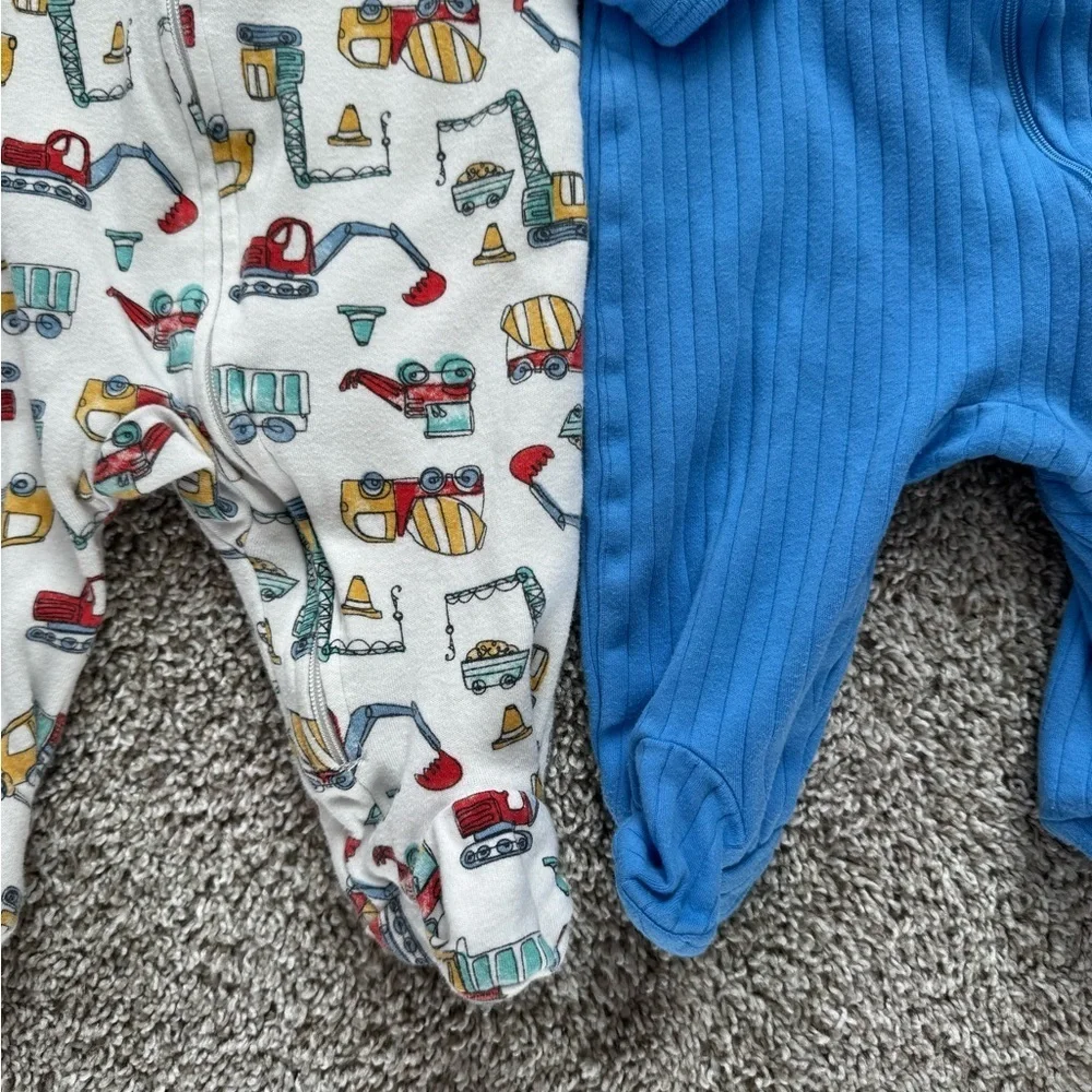 Little Me Baby Boy Footed Sleeper Bundle Pajamas Footies Set Size 0-3 Months